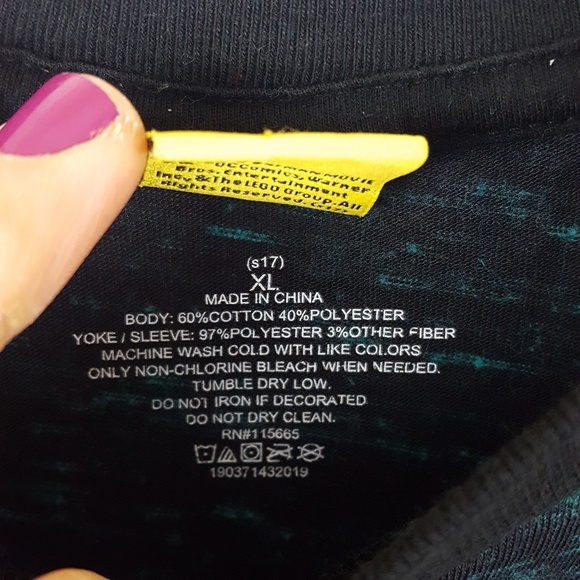 Batman Lego Jokerville Black Graphic Shirt XL - Picture 3 of 8